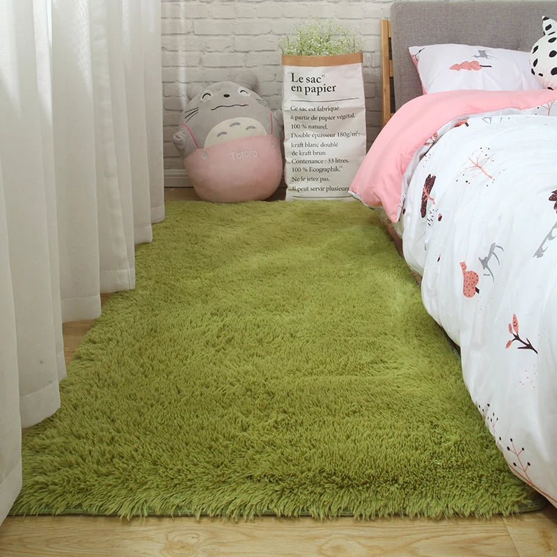 Soft Bedroom Carpet Plush Area Rugs Non-slip Fuzzy Shag Plush Soft Shaggy Bedside Rug Living Room Carpet For Girls Kids Baby