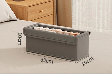 Foladable Clothes Storage Box with Cover Closet Storage Box for Underwear Socks Moisture and Dustproofwardrobe Organizer