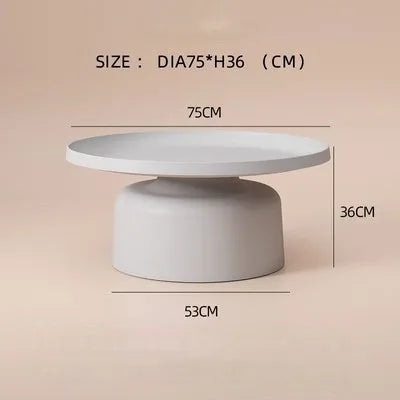 MOMO Scandinavian Small House Martini Cream Style Round Coffee Table Modern Simple Ins Living Room Household Sofa Side Table