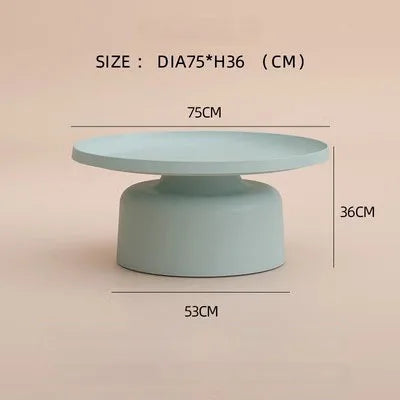 MOMO Scandinavian Small House Martini Cream Style Round Coffee Table Modern Simple Ins Living Room Household Sofa Side Table