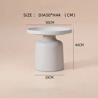 MOMO Scandinavian Small House Martini Cream Style Round Coffee Table Modern Simple Ins Living Room Household Sofa Side Table