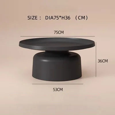 MOMO Scandinavian Small House Martini Cream Style Round Coffee Table Modern Simple Ins Living Room Household Sofa Side Table