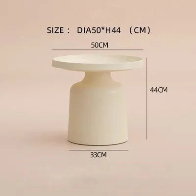 MOMO Scandinavian Small House Martini Cream Style Round Coffee Table Modern Simple Ins Living Room Household Sofa Side Table