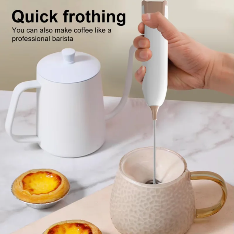 Xiaomi Electric Hand Milk Frother Automatic Rotary Egg Beater Coffee Cappuccino Creamer Whisk Frothy Blend Kitchen Mixer Stirrer