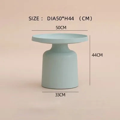 MOMO Scandinavian Small House Martini Cream Style Round Coffee Table Modern Simple Ins Living Room Household Sofa Side Table