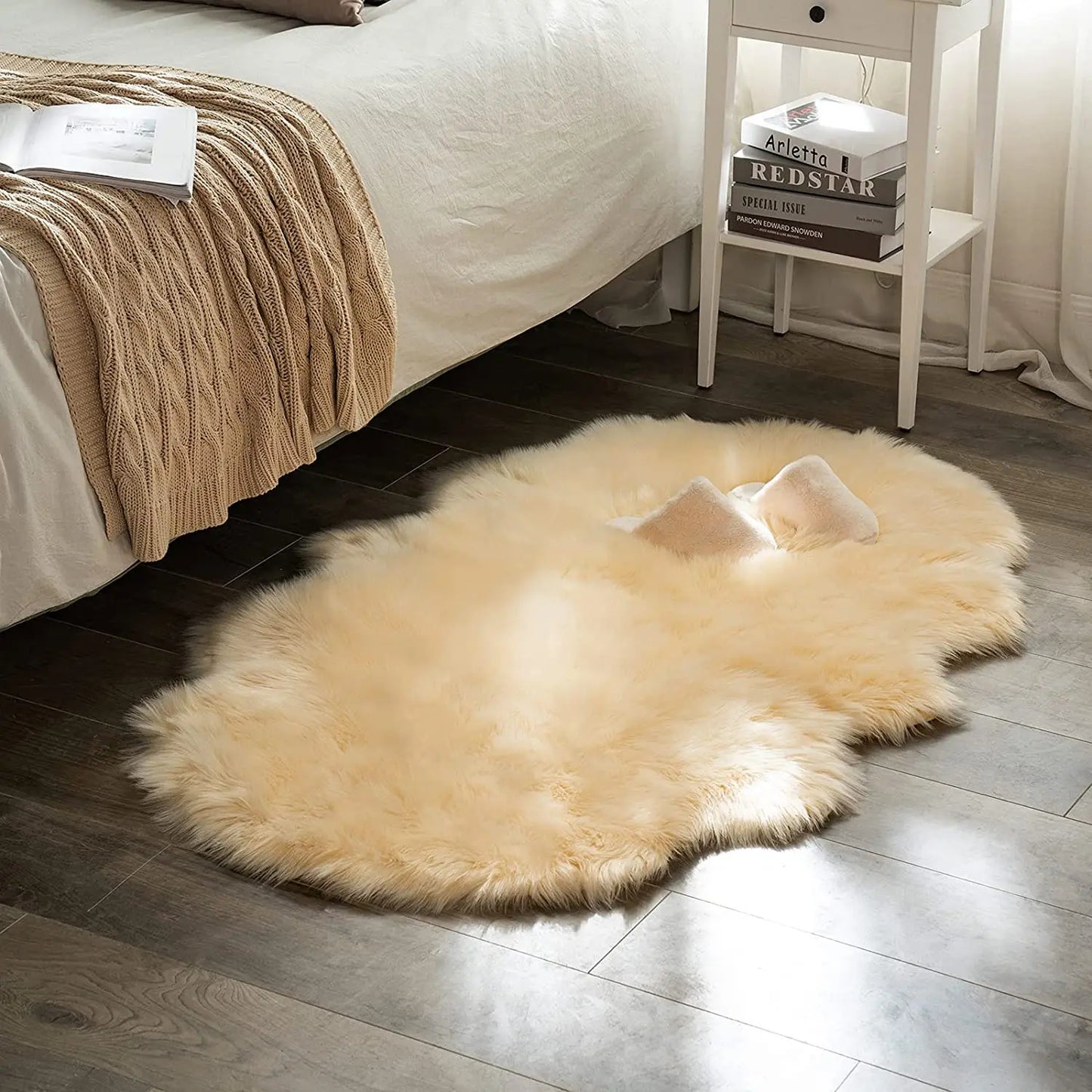 Fur Faux Sheepskin Soft Carpet Washable Seat Mats For Floor Fluffy Rugs Hairy Warm For Living Room Bedroom Chairs Sofas Cover