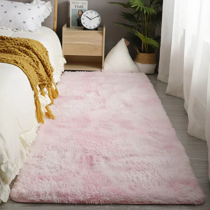 Soft Bedroom Carpet Plush Area Rugs Non-slip Fuzzy Shag Plush Soft Shaggy Bedside Rug Living Room Carpet For Girls Kids Baby