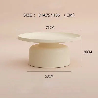 MOMO Scandinavian Small House Martini Cream Style Round Coffee Table Modern Simple Ins Living Room Household Sofa Side Table