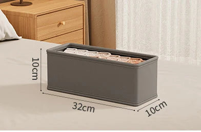 Foladable Clothes Storage Box with Cover Closet Storage Box for Underwear Socks Moisture and Dustproofwardrobe Organizer